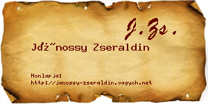 Jánossy Zseraldin névjegykártya